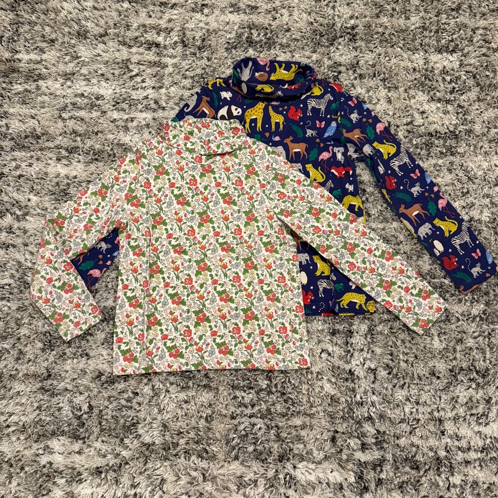 Mini Boden Printed Turtlenecks